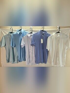 Lot of 5 Collars & Co Men's Size Small Polo Dress Shirts New with Tags
